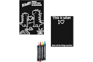 Imagination Starters MiniMat Coloring Kits- 4 count chalkboard crayons, small travel size chalkboards for coloring, travel set, no dust, reusable, coloring flash card (Valentine)