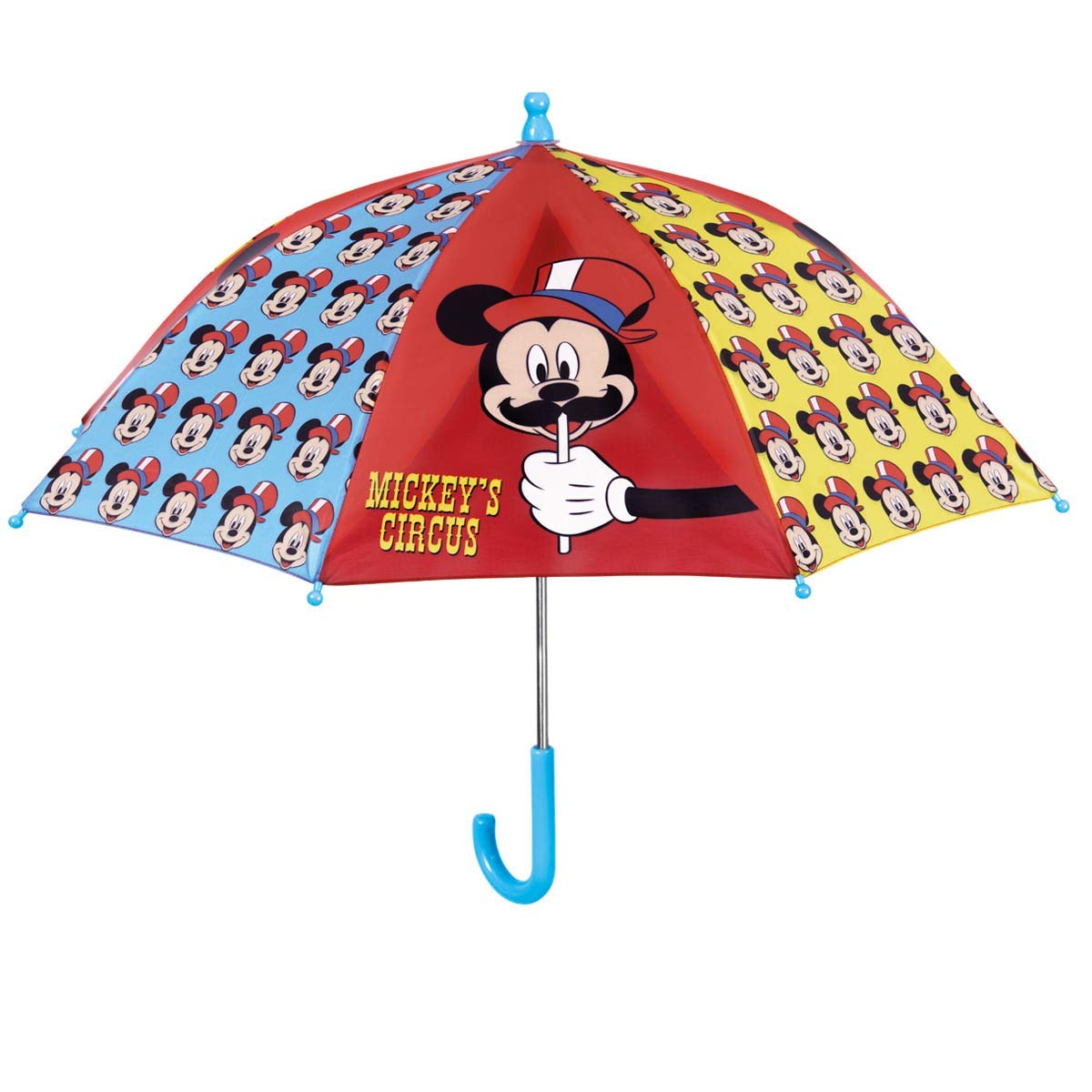 Perletti Parapluie enfant - Mickey Cirque Stick umbrella, 40 cm, Red (Rouge)