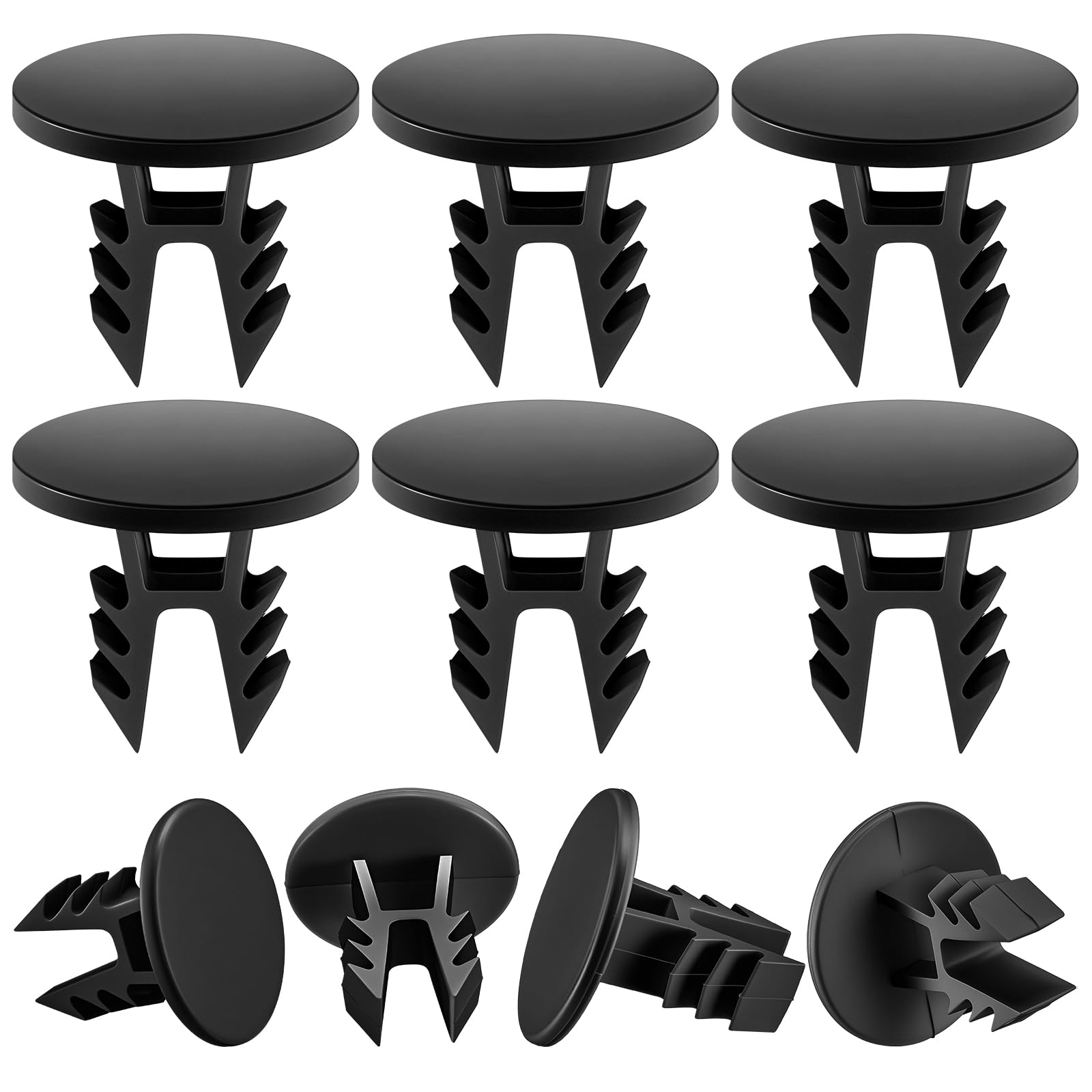 Photo 1 of DoubleFill 10 Pieces Plastic Closet Rod End Caps Closet Rod Hang Bar Sealing Plug Brackets Endcaps Accessories (Black)
