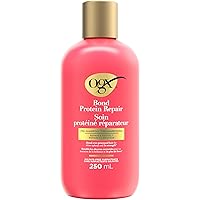 OGX® Repair & Protect Bond Protein Repair Pre-Shampoo, Pre-Shampoo Hair Treatment Helps Mend Over-Processed Hair for Shine &