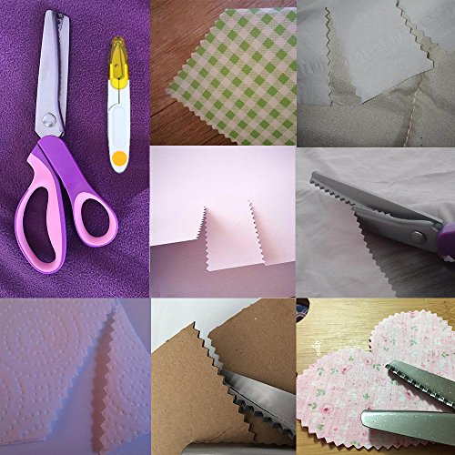 Hui Tong fabric pinking shears, sewing scissors ,Pinking Shears, pinking scissors,(5mm serrated, purple)