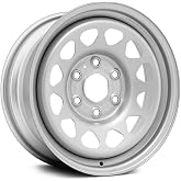17x8 inch Silver Wheel Rim for 2018-2021 Chevy Silverado 1500 OE 84440191 | 17x8 Rim 6x139.7 - 24 Silver Recon Steel Wheel Direct Fit 12 Hole