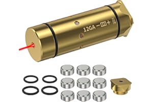 VANTARA 12GA Laser Cartridge for Dry Fire Practice System Home Training Portable Laser Bullet with Orings & Battery Laser Trainer Suitable for Shotgun