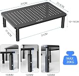 suptek Monitor Stand Riser 3-Height Metal Ventilated Platform MST003 20kg view 2