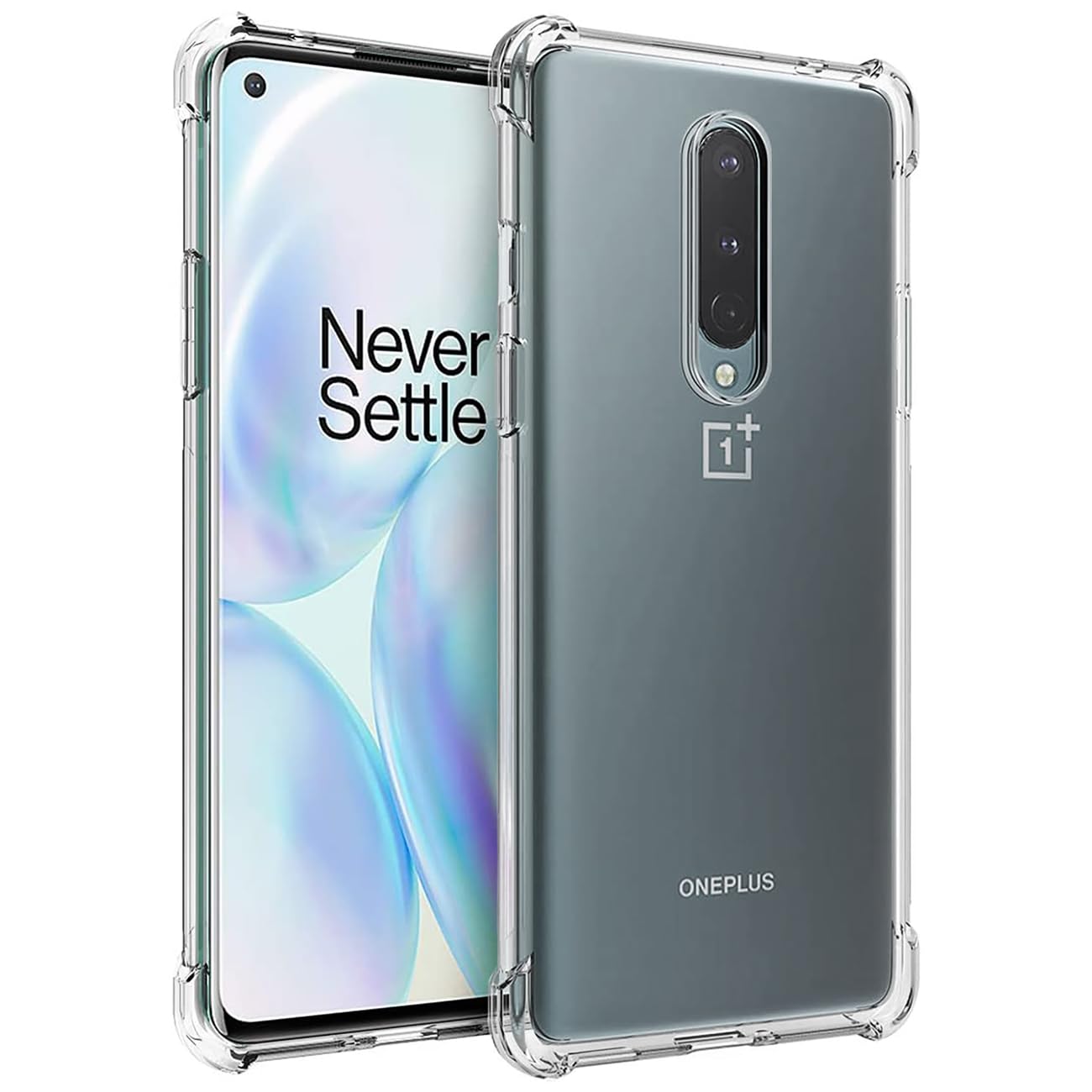 Photo 1 of Wanyuexes Case for OnePlus 8 Case, IN2010 Case, Soft Clear TPU Phone Cases, Slim Silicone Protective Shockproof Transparent Cover for OnePlus 8 Crystal Clear