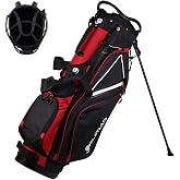 Orlimar Baja Lite Golf Stand Bag | Lightweight, 4.25 Pounds, 7 Way Divider, Extra Large Putter Pit, 7 Pockets, Comfortable Padded Double Carry Strap, Rain Hood