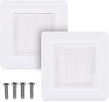 kwmobile Flush Brush Wall Plate 2x Single Gang White view 8