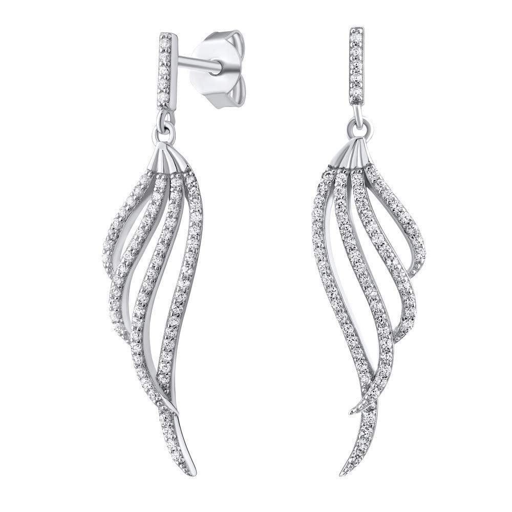 SILVEGO - MW01861B - Women 925 Sterling Silver Earrings with Zirconia