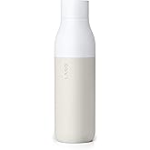 LARQ Bottle PureVis 25 oz - Self-Cleaning and Insulated Stainless Steel Water Bottle with UV Water Purifier and Award-winning Design | Reusable & Travel Friendly, Granite White