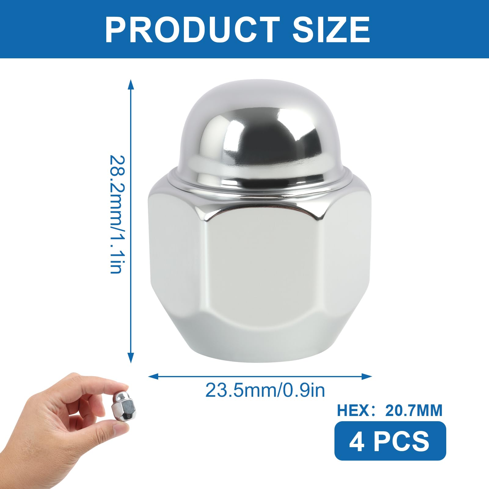 Mua 4PCS Wheel Nuts for 21mm M12X1.25 Nut Replacement Strong Steel ...