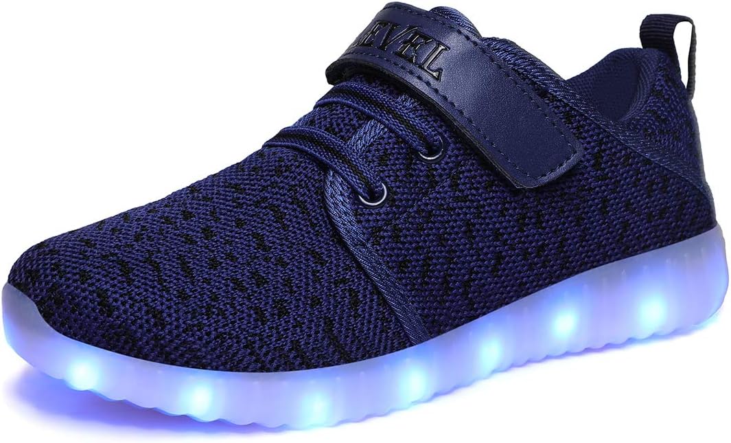 SLEVEL Toddler Kids LED Light Up Shoes Dance Dazzle Sneaker for Boys Girls