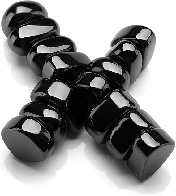 Jovivi 1 Lb Bulk Polished Hematite Tumbled Stones 28