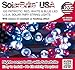 Solar Fairy Lights 120LED Super Bright 4th of July Patriotic Red White & Blue Decorative, Choice of Light Effect. Ideal for Trees, Gardens, Parties & More...