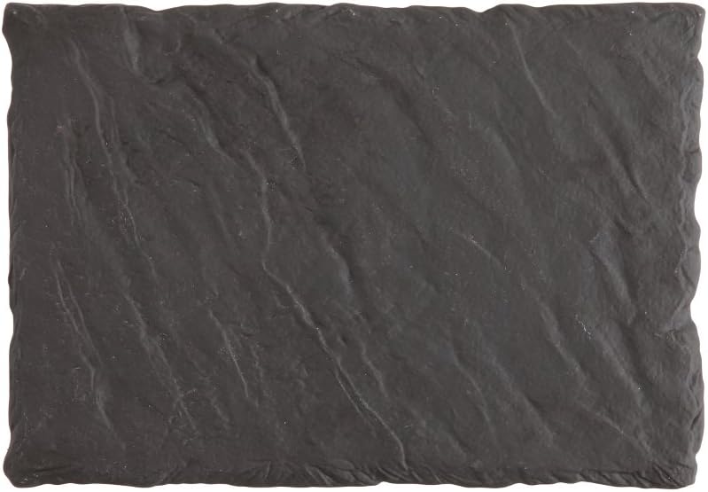 Slayte Fortaluxe Superwhite Black 12 x 8 Inch Rectangular Tray