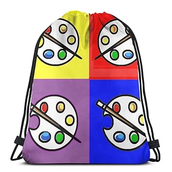 4 paletas de Colores-púrpura_4732 Mochila con cordón para Gimnasio ...