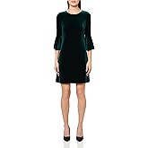Tommy Hilfiger Womens Long Sleeve Round Neck Shift Dress