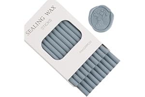 Dust Blue Wax Seal Sticks, ONWINPOR 20pcs Glue Gun Wax Sealing Sticks for Wax Seal Stamp, Wedding Invitations, Envelope Letter Sealing (20, Dusty Blue)