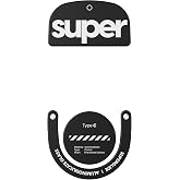 Pulsar Gaming Gears Superglide Type-C Skates for GPro X Superlight 2, Black | Micro-Textured Control Surface, Smooth Glide, Precise Stopping Control, Durable Aluminosilicate Glass, Rounded Edges