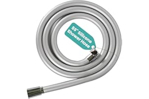 DLYYPLUS 59 Inches Silicone Shower Hose, Ultra-Soft Anti-Kink Designed Handheld Shower Head Hose Replacement Extension for RV