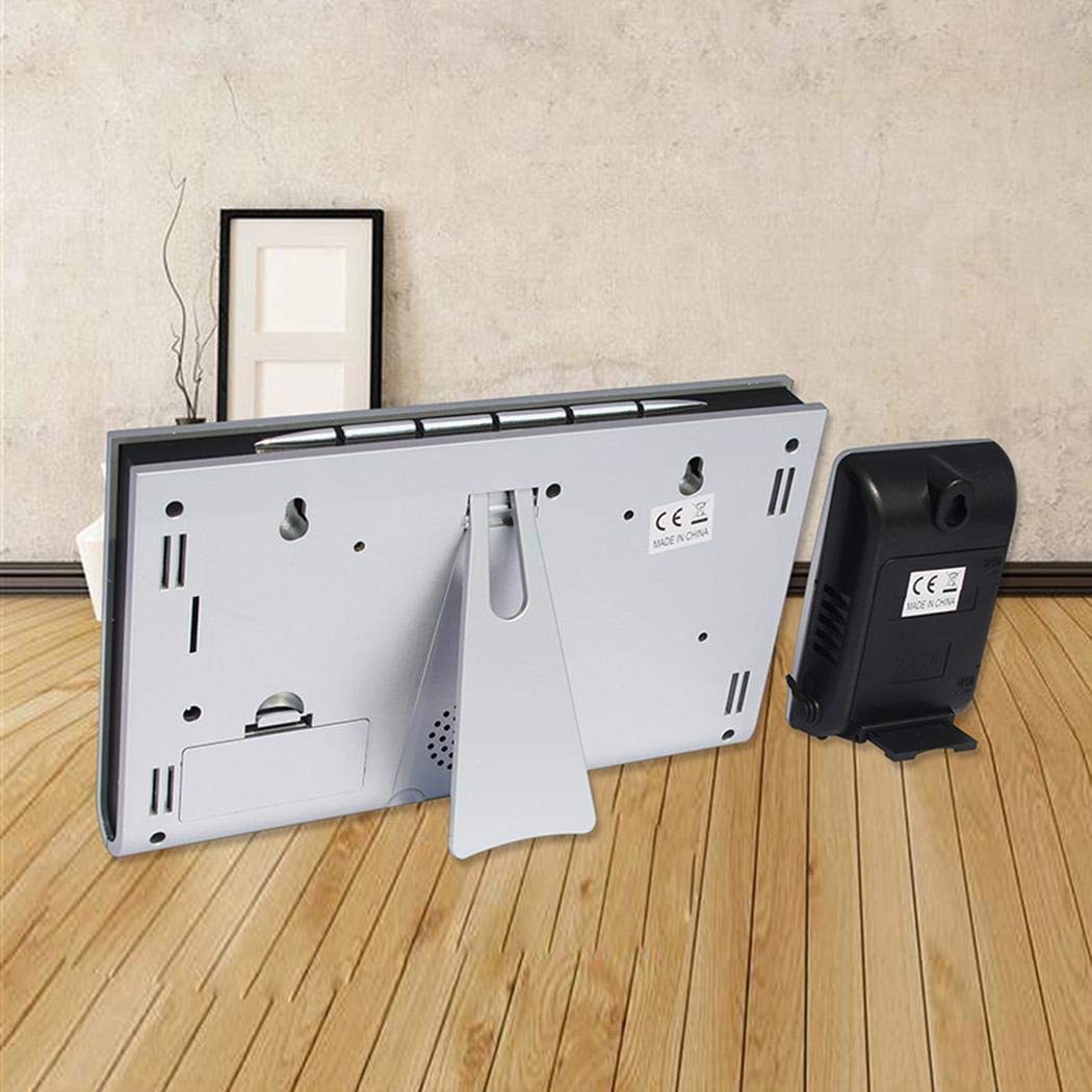 GuGio Wireless Weather Forecast Station, Digital Indoor Outdoor Thermometer,Color Display,Humidity Monitor,Alarm Clock