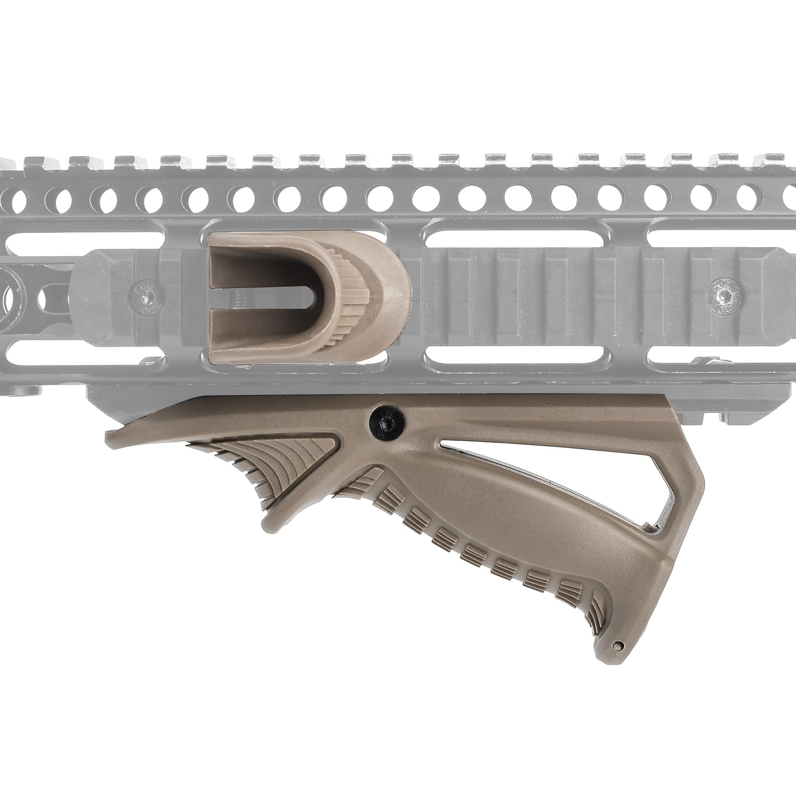 SBGJMY Tactical Angled Fore Grip Foregrip with Thumb Rest, Front Grip for 20mm Picatinny Rail System (Tan)