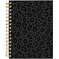 iampanda Spiral Journal Notebook,Strong Twin-Wire Binding with Premium Paper for Girl Women,Cool Cheetah 60 Sheets A5 College Ruled Notebook/Journal,Perfect for School Office Home Gifts,Black Leopard