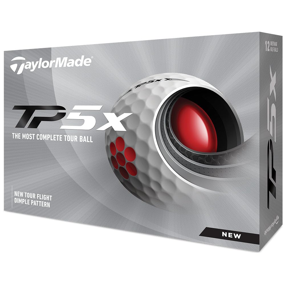 TaylorMade TM21 TP5x Golf Balls 12 Ball Pack White