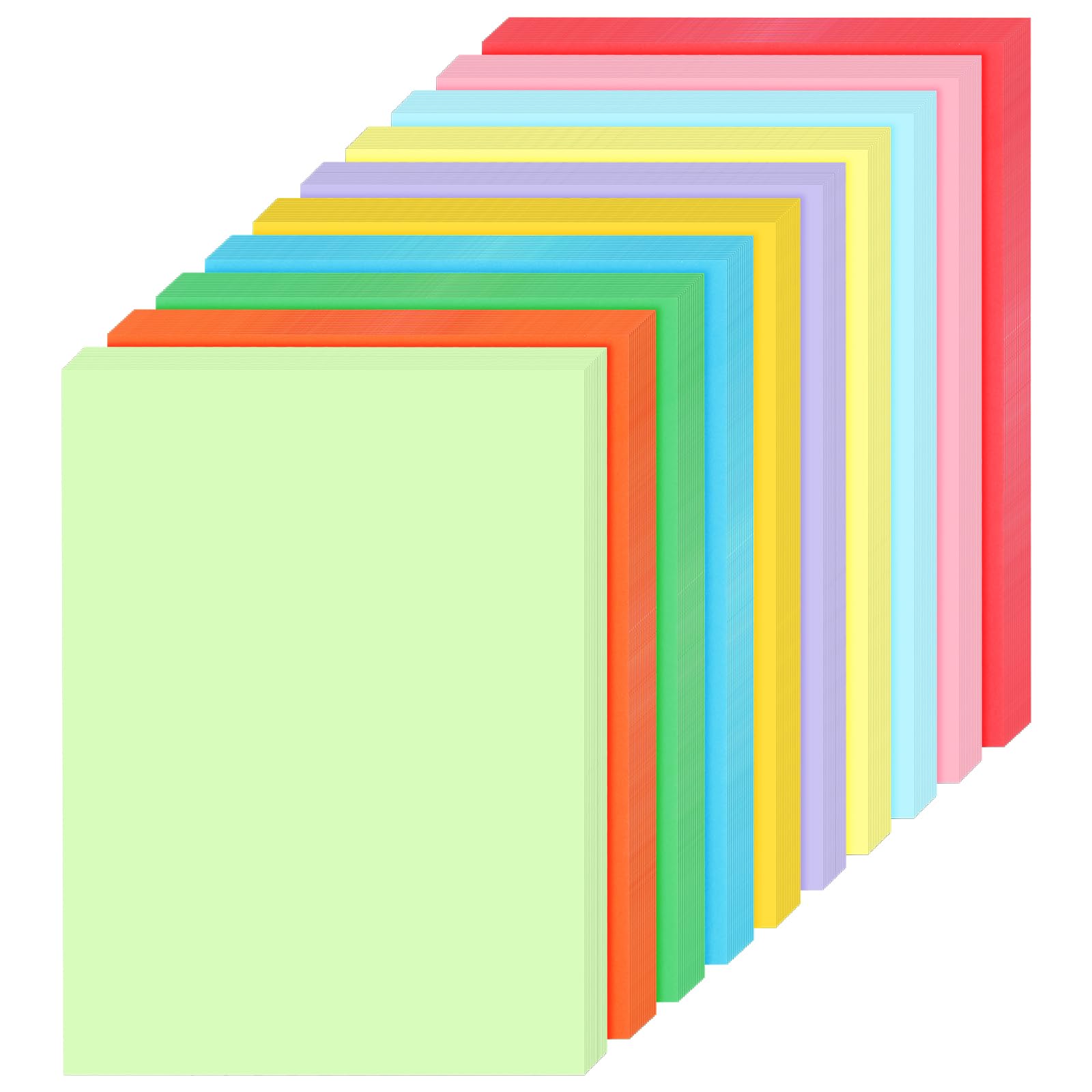 Photo 1 of 150 Sheets 230gsm/85lb Colored Cardstock 8.3 x 11.7 Inch Pastel Cardstock Printer Paper 10 Assorted Colors Construction Card Stock Paper for Scrapbook DIY Crafts Print CardMaking Office School