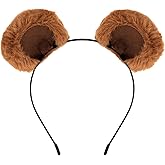 Moikolok Bear Ears, Animal Ears Headband Plush Halloween Headwear Xmas Themed Party