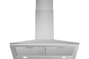 SOONYE 450 CFM 30 inch Range Hood, Stainless Steel Wall Mount Vent Hood, Convertible to Ductless/Ducted with LED Lights, 3 Speed Exhaust Fan