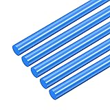 uxcell 5 Pcs Blue Plastic Rods 25.5 x 330mm ABS