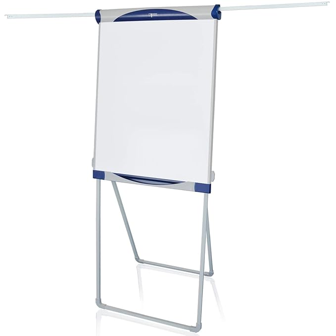 Flipchart Baracuda | Klappbar & transportabel | Stufenlos höhenverstellbar | Vierbein Ständer | 2 ausfahrbare Papierhalter | 