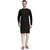 SKAVIJ Mens Cotton Kurta Pajama Set Elegant Eid Celebration Outfit regular Fit Ethnic Wear for Ramadan Weddings & Festivals