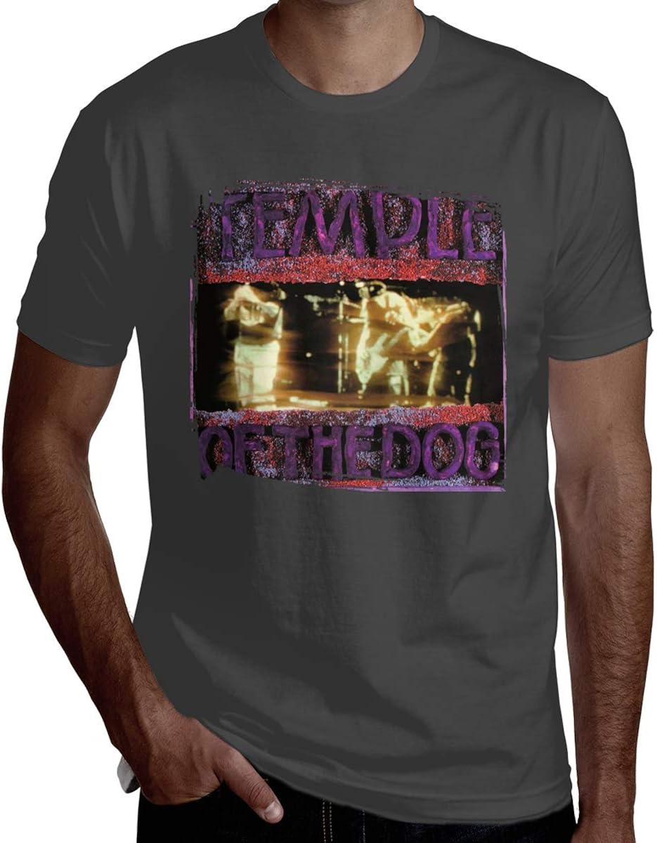 YURENYU，Temple of The Dog Round Neck Shirt Men Tops Tee Shirts Pattern