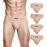 wirarpa Men's Underwear Modal Microfiber Briefs No Fly Covered Waistband Silky Touch Underpants 4 Pack