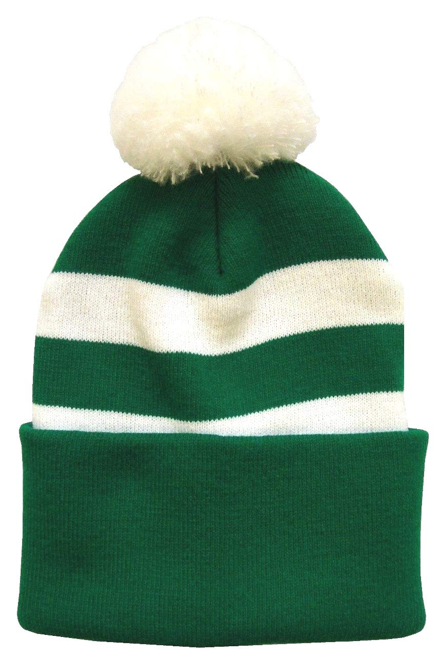 Arena Scarves Celtic Fans Bobble Hat in Green and White