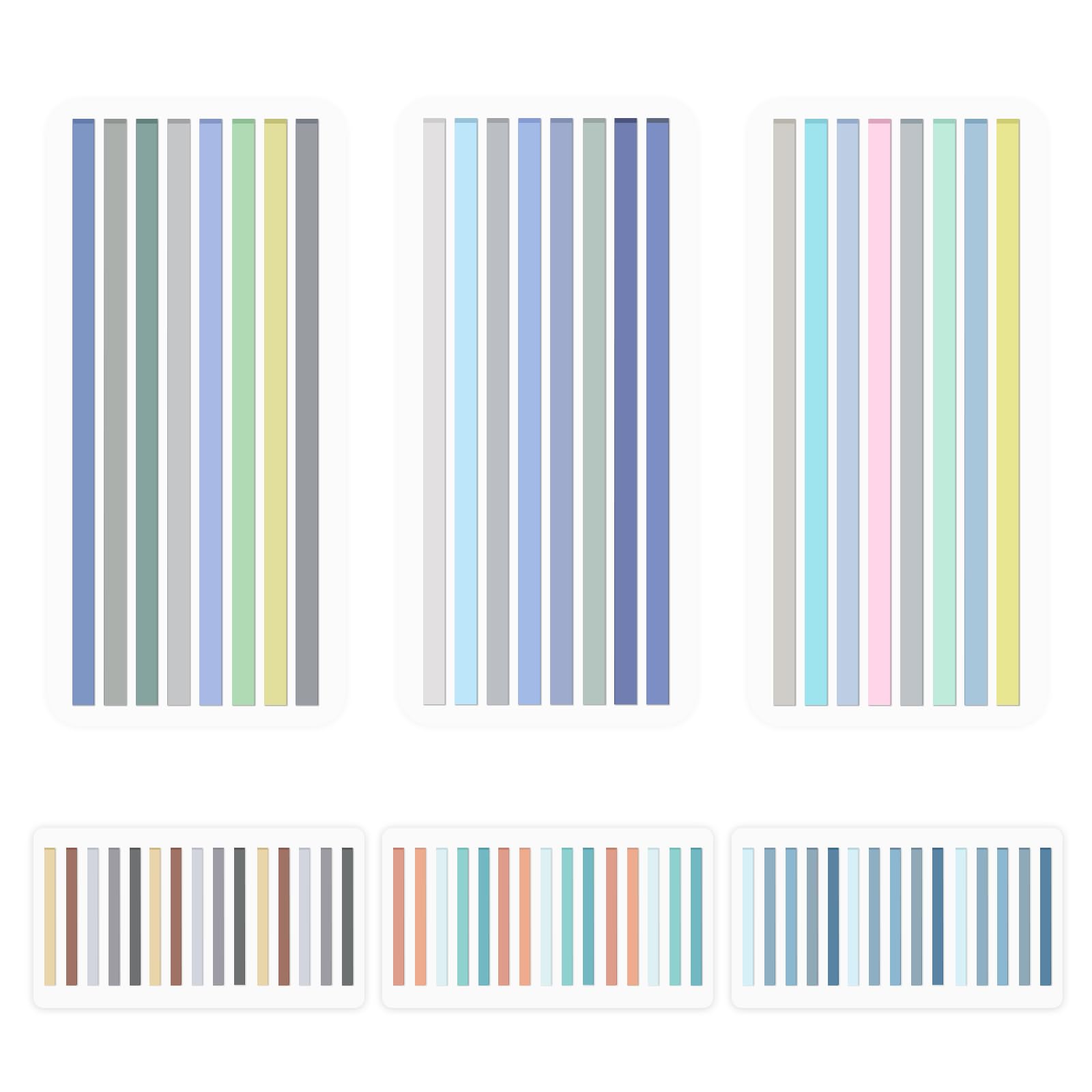 BAYTORY 1380Pcs Transparent Highlighter Tape Reusable, Clear Sticky Tabs for Annotating Books, Long Highlighting Strips Page Markers Index Tabs, Sticky Notes Aesthetic Office School Supplies