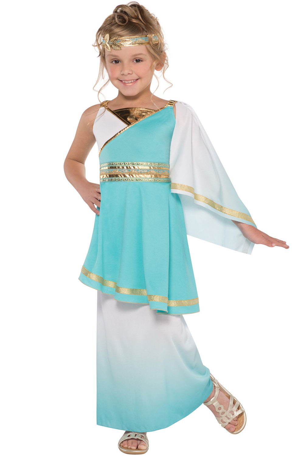 Venus Roman Goddess Girls Fancy Dress Grecian Toga Greek Childrens Child Costume Age 6-8 years