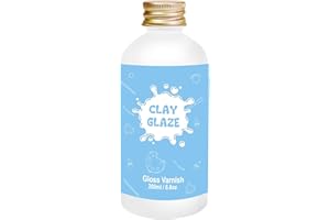 EIGTWEN 200ml Air Dry Clay Varnish，Air Dry Clay Sealant for Airdry Clay，Air Dry Clay Glaze Can Not Only Used to Prevent Clay Cracking, Scratches, and Wear,It Can Also Having a Glossy Glaze Effect (Gloss)