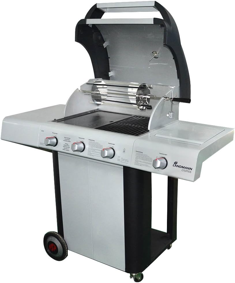 onlyfire Stainless Steel Rotating Skewer System Fits for Most Rotisserie Grill : Garden & Outdoor