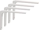 Sayayo Shelf Bracket Corner Brace 150mm x125mm White 4Pcs EJR150W-4P
