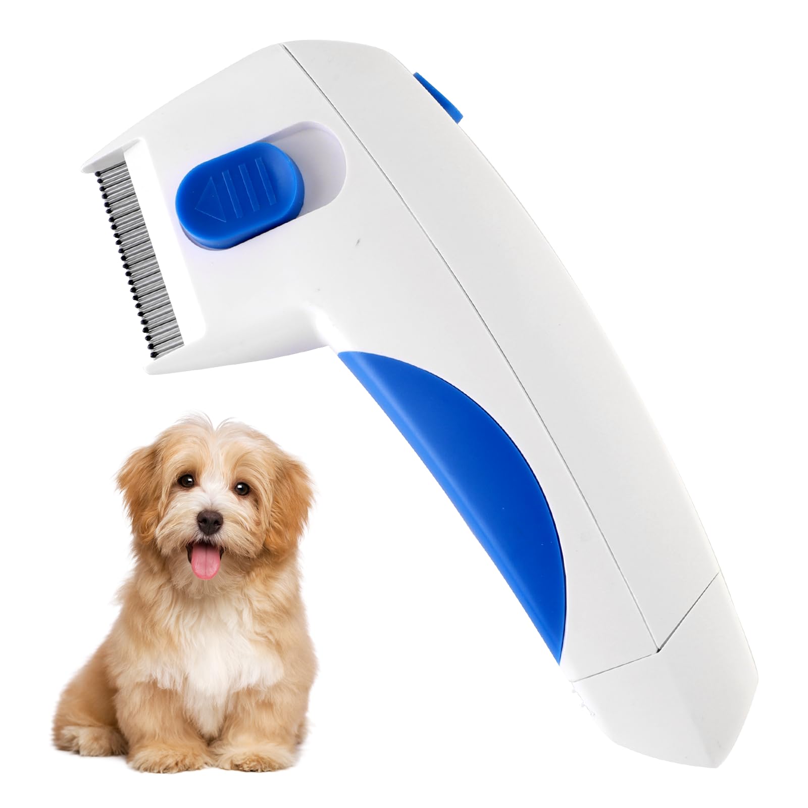 Electric Flea Comb for Dogs and Cats, Pet Electric Flea Zapper, Ticks Grooming Removal Tool, Lice Remover Pet Grooming Comb Brush, Safe Cordless Design, Ideal for Kitten Puppy Adult Pets (Upgraded)