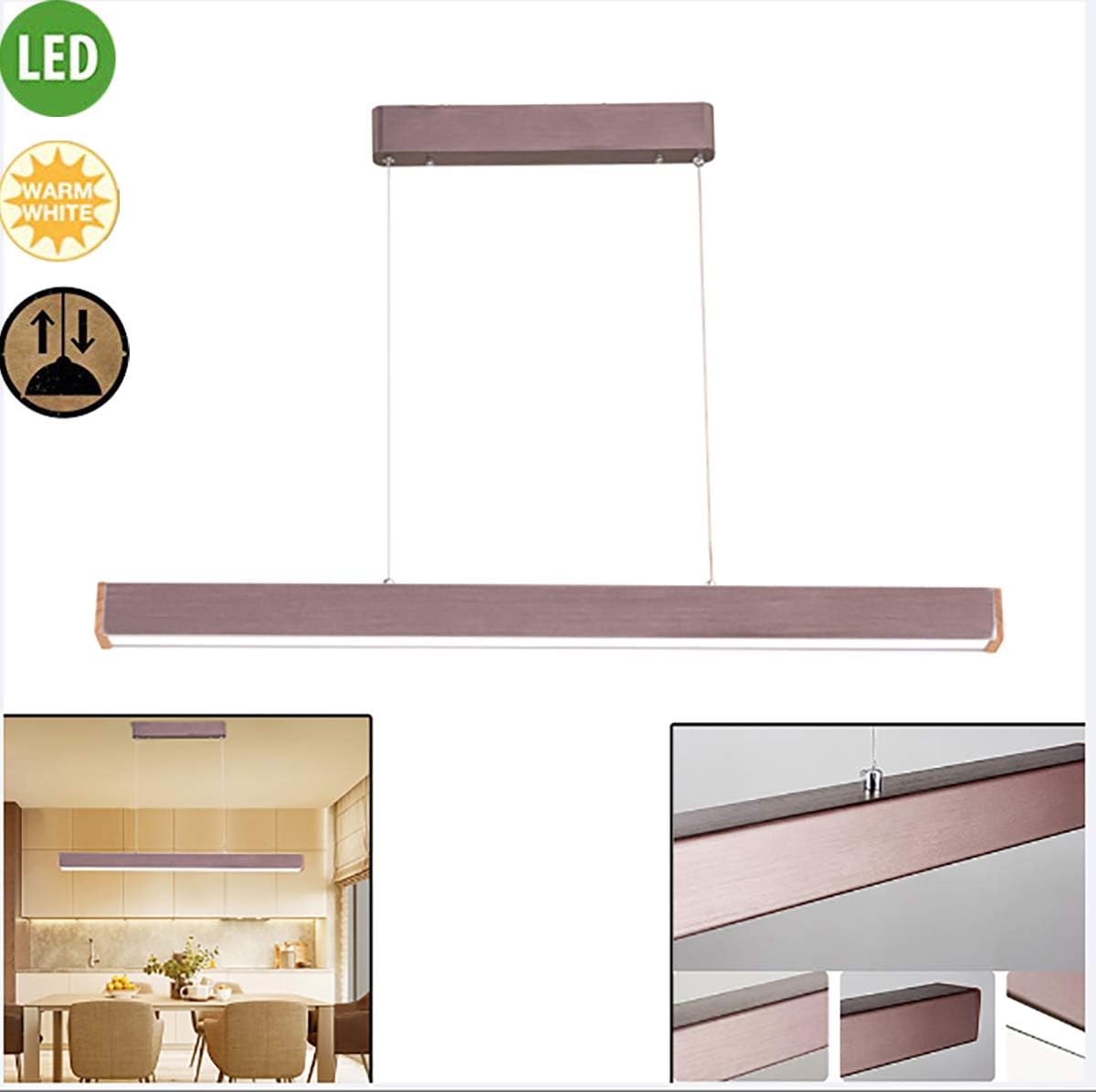 Modern Dining Table Suspended lamp LED Adjustable Metal Pendant Light