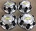 REPLACEMENT PART: Set of 4 Chrome Chevy Silverado 6 Lug 1500 Center Caps 16