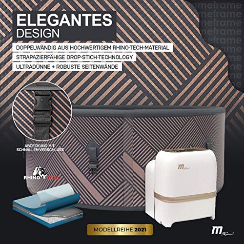 Miweba MSpa aufblasbarer Whirlpool Outdoor Mono F-MO061 | Rund ⌀ 173.0 cm - 6 Personen Spa Pool aufblasbar - Ozon & UV-C… – Bild 5