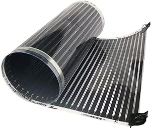 QuietWarmth QWARM3X10F120 3 Foot by 10 Foot 30 Square Feet 120 Volt Easy to Install Electric Floating Floor Heating System, Black