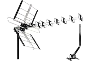 Five Star Outdoor HDTV Antenna up to 200 Mile Long Range, Attic or Roof Mount TV Antenna, Long Range Digital OTA Antenna for 