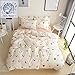 BuLuTu Bird Twin Duvet Cover Girls Cotton Beige with Zipper Closure,3 Pieces Lightweight Love Bird Print Bedding Sets Twin for Kids Teen Women,Soft,Reversible,Modern,No Comforter