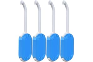HEMILAB® 2 in 1 Aligner Removal Tool & Chewies for Invisalign Braces, Trays, Compatible with Aligners, Retainers, Dentures with Brush- 4 Pack,Blue
