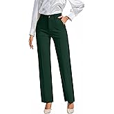 FUNYYZO Office Dress Pants for Women Stretch High Waisted Casual Business Long Trousers with Deep Pockets